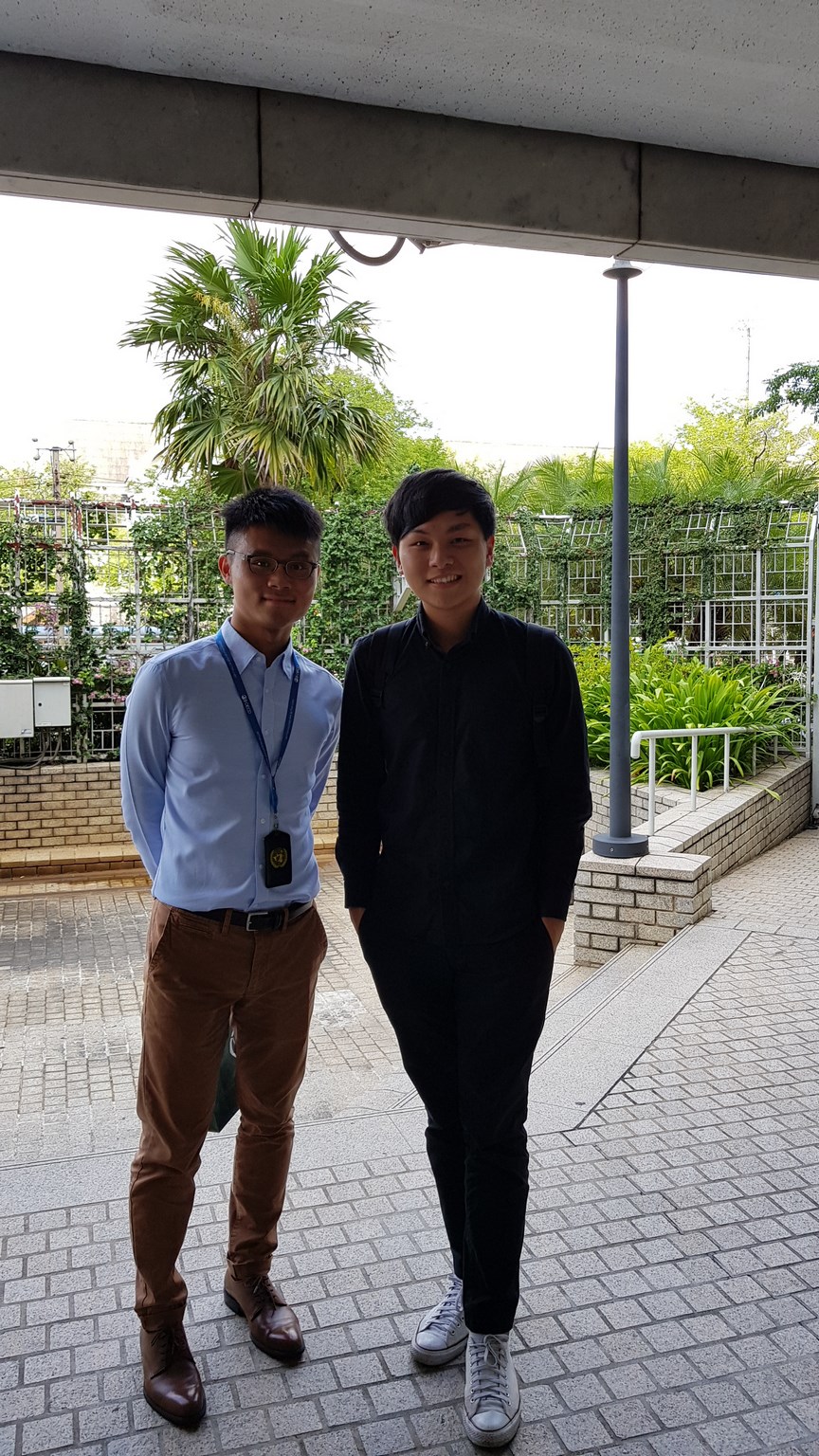 與國際換日線作者、台灣少數在聯合國曼谷亞太總部工作的Jack合影