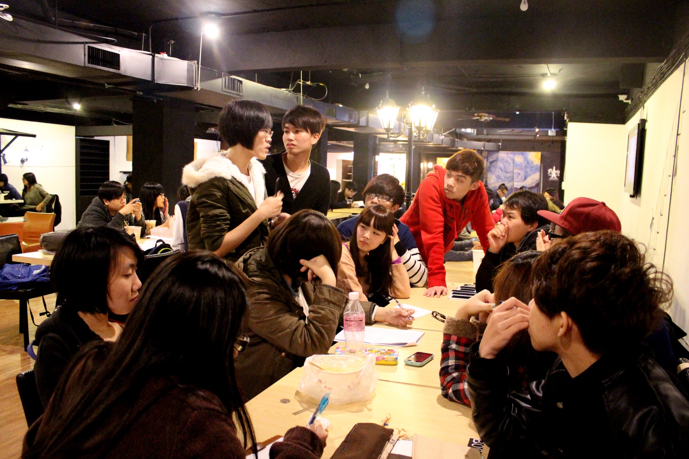 淡江大學資傳系服務學習團隊活動組戲劇表演籌備討論